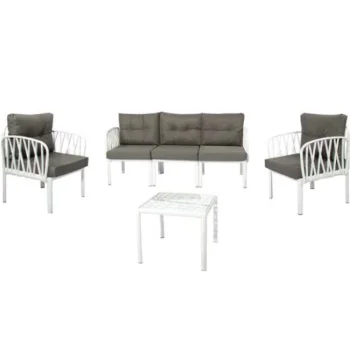 Comfort time baštenska garnitura Luna III – bela Comfort time baštenska garnitura Luna III – bela