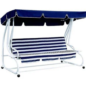 Crete baštenska ljuljaška trosed plavo - bela 023747 Crete baštenska ljuljaška trosed plavo - bela 023747