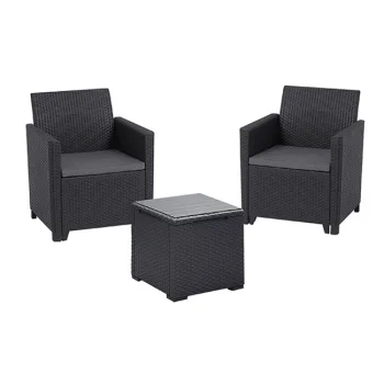 Curver balkonski set Marie sa stolom Vigo grafit CU 259723 Curver balkonski set Marie sa stolom Vigo grafit CU 259723