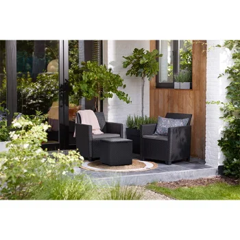 Curver balkonski set Marie sa stolom Vigo grafit CU 259723-1 Curver balkonski set Marie sa stolom Vigo grafit CU 259723-1