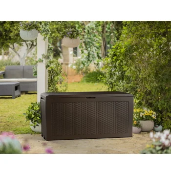 Curver baštenska kutija za odlaganje Samoa Ratan Box 270l Braon CU 246962-4 Curver baštenska kutija za odlaganje Samoa Ratan Box 270l Braon CU 246962-4