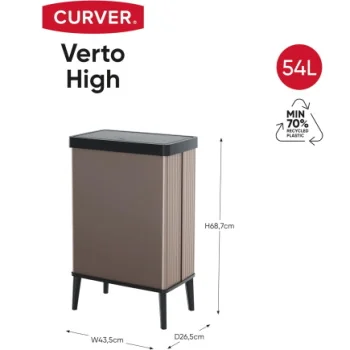 Curver kanta za otpatke 54l sa nogicama Verto pearl rose CU 00394-Y82-2