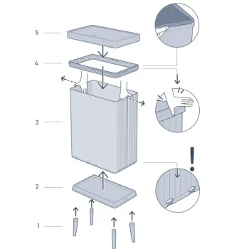 Curver kanta za otpatke 54l sa nogicama Verto pearl rose CU 00394-Y82-4