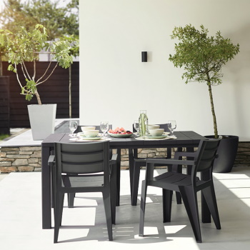Curver stolica Julie Dinning Grafit-8