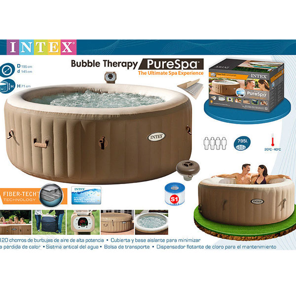 Jacuzzi bazen Intex sa grejačem za dvorište +  filter za Pure Spa 2 komada-3