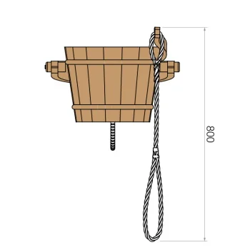 Drveno vedro za unutrašnju upotrebu 18l Kambala -2 Drveno vedro za unutrašnju upotrebu 18l Kambala -2