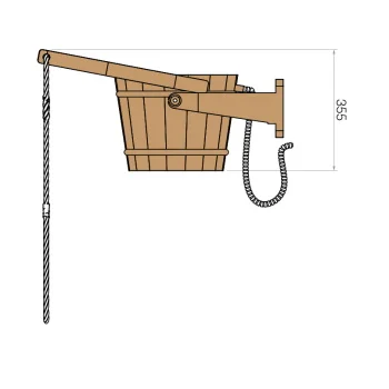 Drveno vedro za unutrašnju upotrebu 18l Kambala -3 Drveno vedro za unutrašnju upotrebu 18l Kambala -3