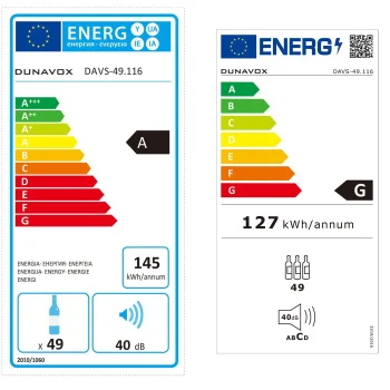 Dunavox vinski frižider dvozonski DAVS-49.116DB-2