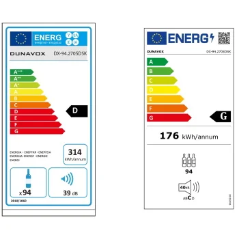 Dunavox vinski frižider dvozonski DX-94.270SDSK-2