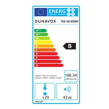 Dunavox vinski frižider samostojeći dvozonski DXFH-30.8-2