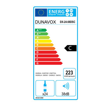 Dunavox vinski frižider samostojeći dvozonski  DX-24.68DSC 