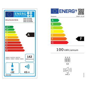 Dunavox vinski frižider podpultno ugradni jednozonski DAUF-32.83B