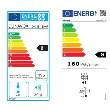 Dunavox  vinski frižider samostojeći jednozonski DXFH-48.130-3
