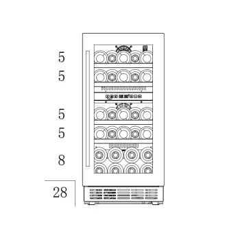 Cavin ugradna vinska vitrina potpultna Arctic collection 40 ACD40FGB-7 Cavin ugradna vinska vitrina potpultna Arctic collection 40 ACD40FGB-7