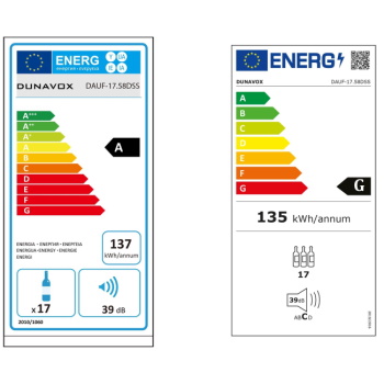 Dunavox vinski frižider  podpultno ugradni dvozonski DAUF-17.58DSS