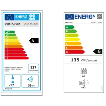 Dunavox vinski frižider  podpultno ugradni dvozonski DAUF-17.58DSS-2