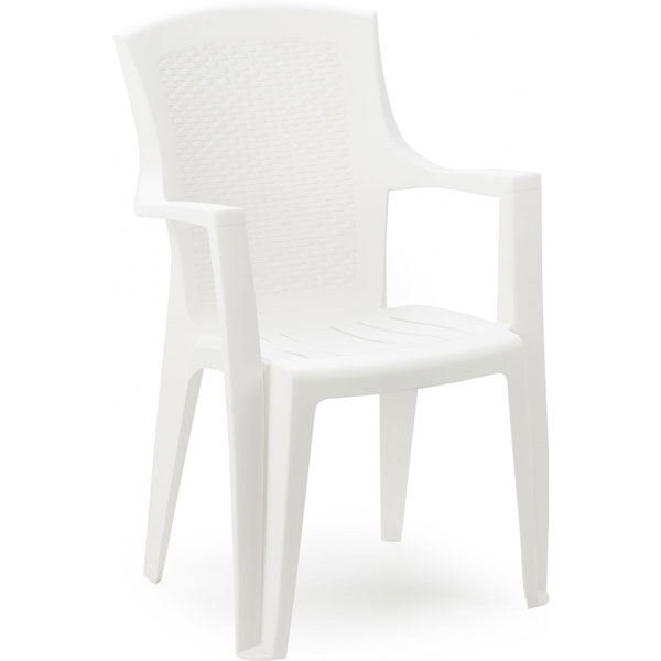 Eden baštenska stolica plastična - bela 030767-1