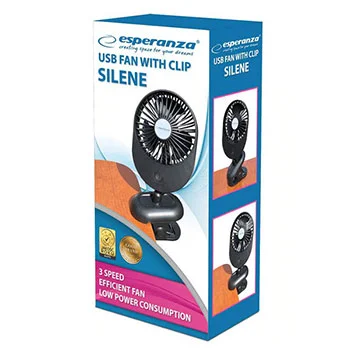 Esperanza USB mini ventilator sa štipaljkom EHF103K-2
