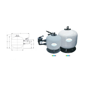 Fin Forest peščani filter fi 750 side fiber glass 21m3/h 3480-1