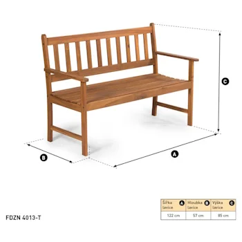 Fieldmann baštenska klupa za sedenje FDZN 4013-T-3 Fieldmann baštenska klupa za sedenje FDZN 4013-T-3