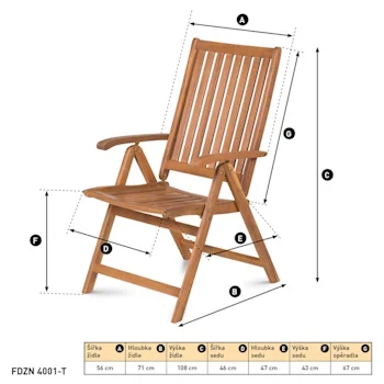 Fieldmann baštenska stolica set 2/1 FDZN 4001-T-3