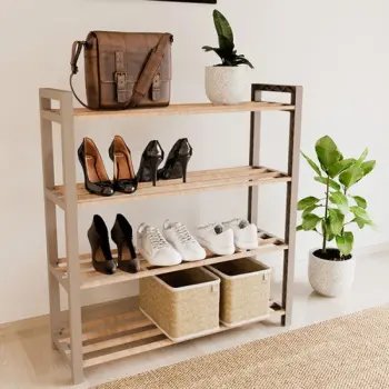 Fixwood cipelarnik drveni sa 4 police FIX-2041-1-1