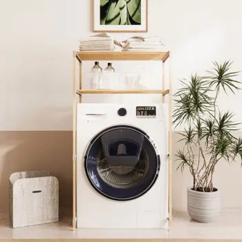 Fixwood drvena polica za kupatilo iznad veš mašine sa 2 police FIX-2016-2