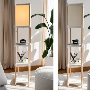 Fixwood podna lampa sa 3 plastične police drvena FIX-2020-1-2