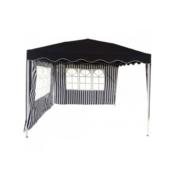 Gazebo tenda 3x3 plavo bela sa bočnim stranama 047019