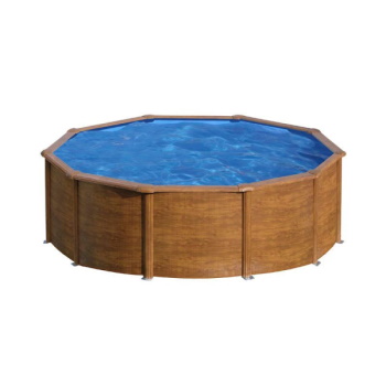 Gre bazen okrugli montažni Mauritius Wood SET 550x132cm
