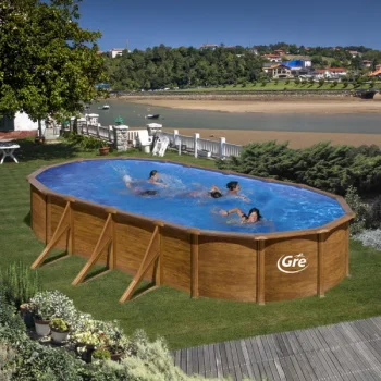 Gre bazen ovalni montažni Mauritius Wood SET 730x375x132cm Gre bazen ovalni montažni Mauritius Wood SET 730x375x132cm