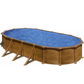 Gre bazen ovalni montažni Mauritius Wood SET 730x375x132cm-1