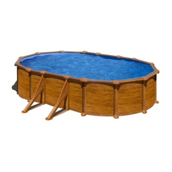 Gre bazen ovalni montažni Mauritius Wood SET 610x375x132cm-1