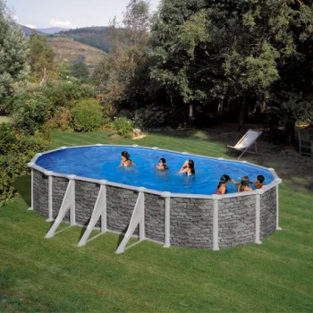 Gre bazen ovalni montažni Corcega Stone SET 730x375x132cm Gre bazen ovalni montažni Corcega Stone SET 730x375x132cm