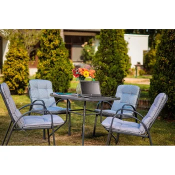 Green bay baštenski set Veneto sa jastucima crno sivi 078518-1 Green bay baštenski set Veneto sa jastucima crno sivi 078518-1