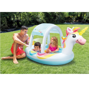 Intex dečiji bazen jednorog sa prskalicom 254cmx132cx109cm 58435-1