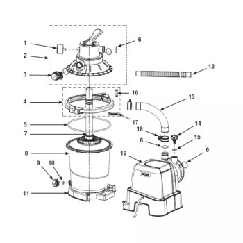 Intex dihtung za rezervoar peska u peščanoj pumpi 13083