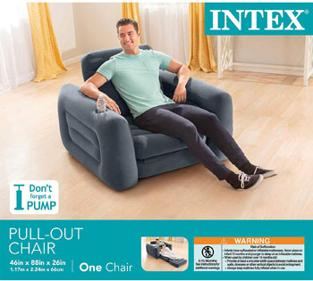 Intex fotelja na naduvavanje Pull out 117x224x66 cm