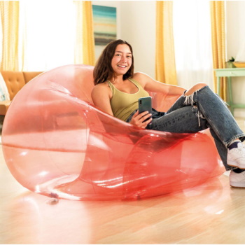 Intex fotelja na naduvavanje providno roze 1.37×1.27x74cm -2