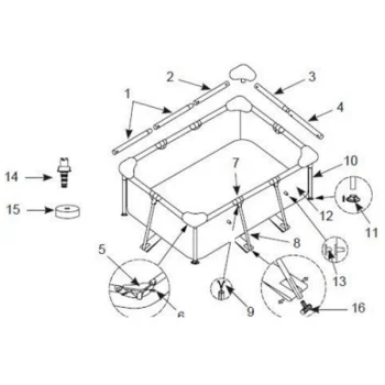Intex šipka za pravougaoni bazen horizontalna 11875-2 Intex šipka za pravougaoni bazen horizontalna 11875-2