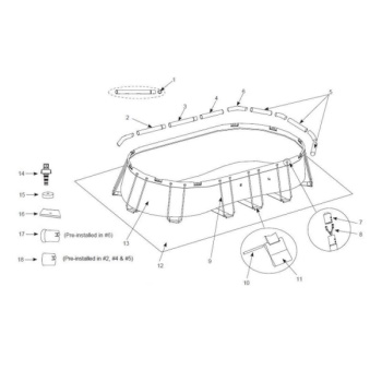 Intex povezujuća šipka za bazene Prism frame 10383-2