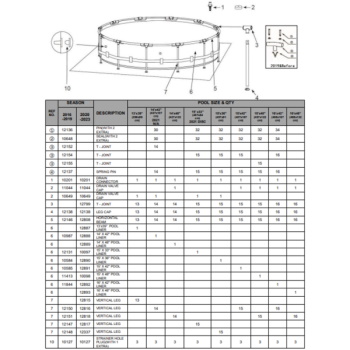 Intex šipka za bazene Metal Frame i Graphite Gray povezujuća 12808-2