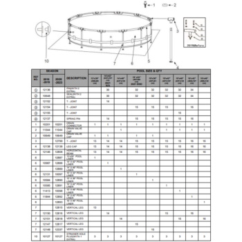 Intex šipka za bazene Metal Frame i Graphite Gray povezujuća 12808