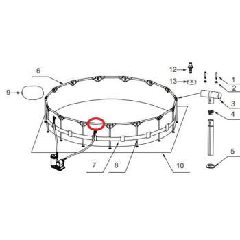 Intex povezujuća šipka za Metal Frame i Prism frame bazene 12807-1