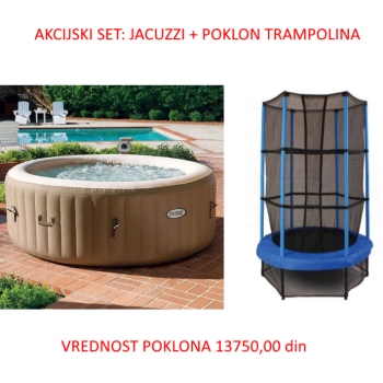 Jacuzzi bazen Intex sa grejačem za dvorište + POKLON Green bay trampolina 1.37m 