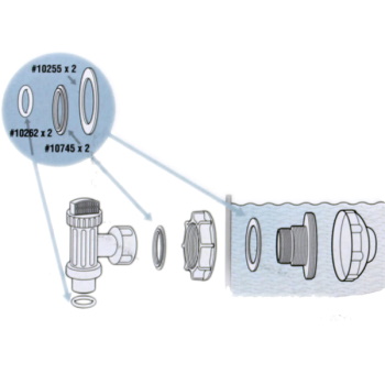 Intex set  podloški i dihtunga za pumpe 25006-3