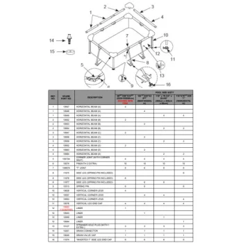 Intex šipka za pravougaone bazene 3x2x75 horizontalna B ram 10954-3