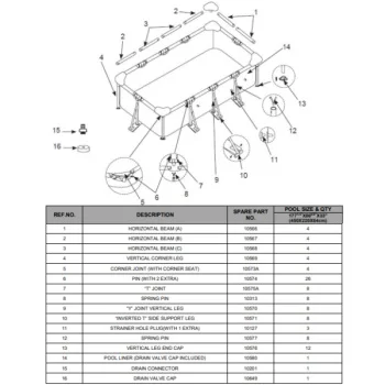 Intex šipka za pravougaone bazene A ram10566-2