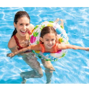 Intex šlauf za decu Lively Print Swim Rings - šareni ananasi 59230NP-2 Intex šlauf za decu Lively Print Swim Rings - šareni ananasi 59230NP-2