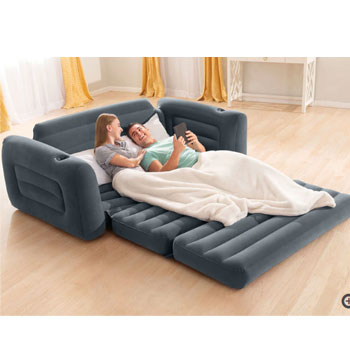Intex sofa na naduvavanje Pull out 203x224x66 cm + pumpa